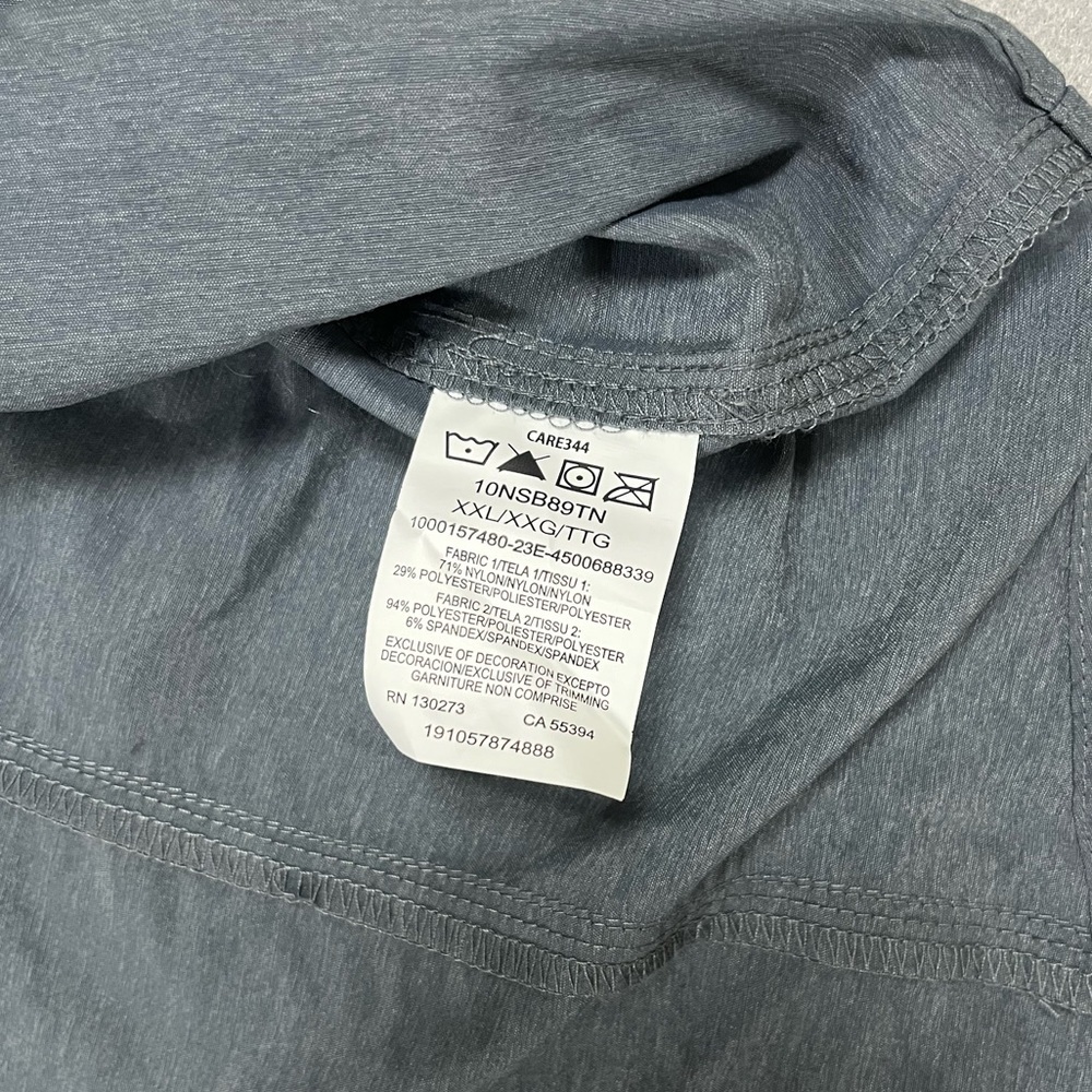 Wrangler ATG All Terrain Gear XXL Convertible Sleeve Shirt Gray NWOT Button down - Picture 7 of 8